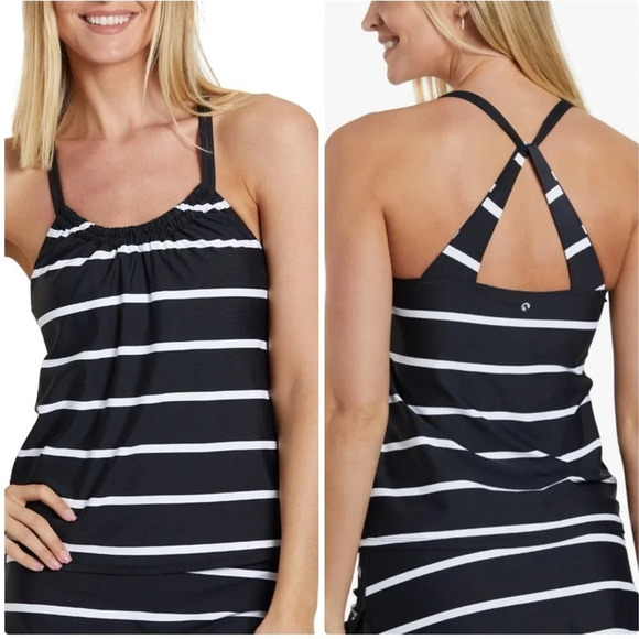 NWOT Next Santa Fe Stripe Racerback Tankini Top - Picture 1 of 6